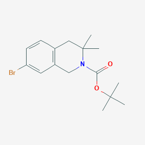 molecular formula C16H22BrNO2 B2680011 Tert-butyl 7-bromo-3,3-dimethyl-1,4-dihydroisoquinoline-2-carboxylate CAS No. 1338097-16-7