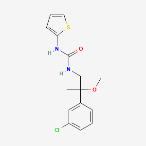 molecular formula C15H17ClN2O2S B2680045 1-(2-(3-Chlorophenyl)-2-methoxypropyl)-3-(thiophen-2-yl)urea CAS No. 1788677-80-4