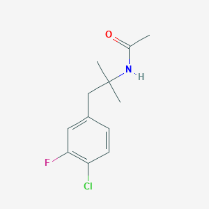 molecular formula C12H15ClFNO B2680065 N-(1-(4-Chloro-3-fluorophenyl)-2-methylpropan-2-YL)acetamide CAS No. 1542259-91-5