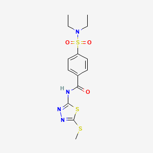 4-(N,N-diethylsulfamoyl)-N-(5-(methylthio)-1,3,4-thiadiazol-2-yl)benzamide