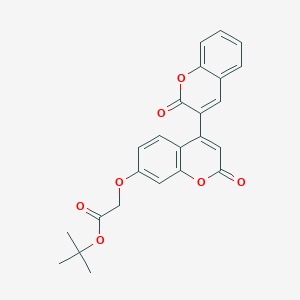 molecular formula C24H20O7 B2680122 tert-butyl 2-({2,2'-dioxo-2H,2'H-[3,4'-bichromene]-7'-yl}oxy)acetate CAS No. 859663-93-7