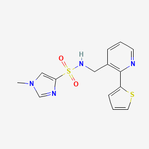 1-methyl-N-((2-(thiophen-2-yl)pyridin-3-yl)methyl)-1H-imidazole-4-sulfonamide