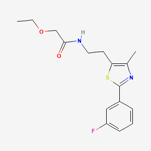 molecular formula C16H19FN2O2S B2680160 2-ethoxy-N-{2-[2-(3-fluorophenyl)-4-methyl-1,3-thiazol-5-yl]ethyl}acetamide CAS No. 946228-32-6