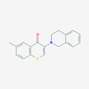 molecular formula C19H17NOS B2680169 6-methyl-3-(1,2,3,4-tetrahydroisoquinolin-2-yl)-4H-thiochromen-4-one CAS No. 895797-81-6