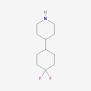molecular formula C11H19F2N B2680191 4-(4,4-Difluorocyclohexyl)piperidine CAS No. 2167319-89-1