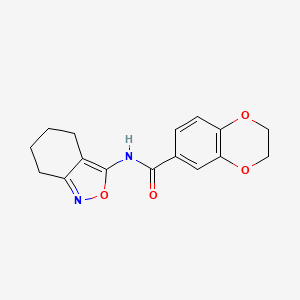 molecular formula C16H16N2O4 B2680231 N-(4,5,6,7-tetrahydro-2,1-benzoxazol-3-yl)-2,3-dihydro-1,4-benzodioxine-6-carboxamide CAS No. 946322-66-3