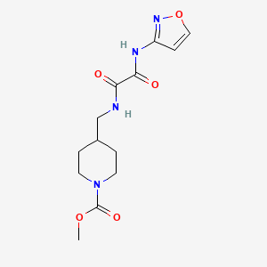 molecular formula C13H18N4O5 B2680268 Methyl 4-((2-(isoxazol-3-ylamino)-2-oxoacetamido)methyl)piperidine-1-carboxylate CAS No. 1235395-19-3