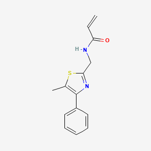 molecular formula C14H14N2OS B2680281 N-[(5-Methyl-4-phenyl-1,3-thiazol-2-yl)methyl]prop-2-enamide CAS No. 2305530-21-4