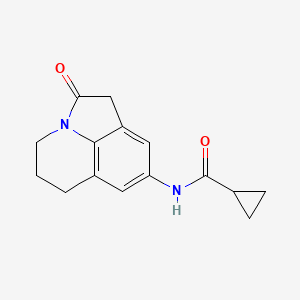 molecular formula C15H16N2O2 B2680296 N-(2-oxo-2,4,5,6-tetrahydro-1H-pyrrolo[3,2,1-ij]quinolin-8-yl)cyclopropanecarboxamide CAS No. 898463-31-5