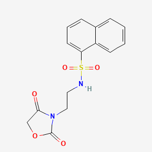 molecular formula C15H14N2O5S B2680305 N-[2-(2,4-dioxo-1,3-oxazolidin-3-yl)ethyl]naphthalene-1-sulfonamide CAS No. 2034611-90-8