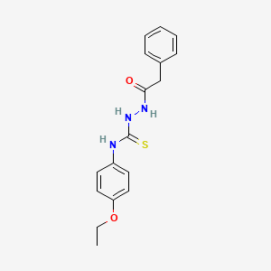 molecular formula C17H19N3O2S B2680315 N-(4-ethoxyphenyl)-2-(phenylacetyl)hydrazinecarbothioamide CAS No. 343818-09-7