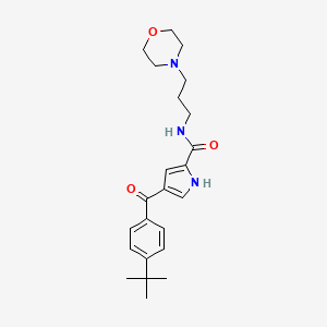 molecular formula C23H31N3O3 B2680318 4-[4-(tert-butyl)benzoyl]-N-(3-morpholinopropyl)-1H-pyrrole-2-carboxamide CAS No. 439111-50-9