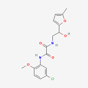 molecular formula C16H17ClN2O5 B2680366 N'-(5-chloro-2-methoxyphenyl)-N-[2-hydroxy-2-(5-methylfuran-2-yl)ethyl]ethanediamide CAS No. 1226439-86-6