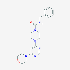 molecular formula C20H26N6O2 B2680375 N-benzyl-4-(6-morpholinopyrimidin-4-yl)piperazine-1-carboxamide CAS No. 1203106-07-3