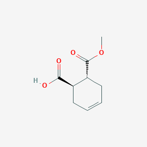 molecular formula C9H12O4 B2680386 4-cyclohexene-1,2-dicarboxylic acid, 1-methyl ester, (1r,2r)-rel- CAS No. 31139-03-4
