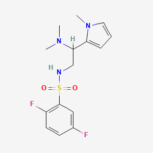 molecular formula C15H19F2N3O2S B2680424 N-(2-(dimethylamino)-2-(1-methyl-1H-pyrrol-2-yl)ethyl)-2,5-difluorobenzenesulfonamide CAS No. 1049474-27-2