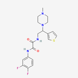 molecular formula C19H22F2N4O2S B2680450 N'-(3,4-difluorophenyl)-N-[2-(4-methylpiperazin-1-yl)-2-(thiophen-3-yl)ethyl]ethanediamide CAS No. 946247-37-6
