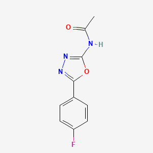 N-(5-(4-fluorophenyl)-1,3,4-oxadiazol-2-yl)acetamide