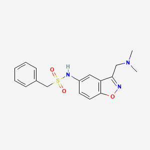 molecular formula C17H19N3O3S B2680460 N-{3-[(dimethylamino)methyl]-1,2-benzoxazol-5-yl}-1-phenylmethanesulfonamide CAS No. 2380059-69-6