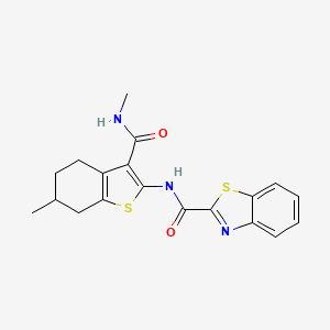 N-(6-methyl-3-(methylcarbamoyl)-4,5,6,7-tetrahydrobenzo[b]thiophen-2-yl)benzo[d]thiazole-2-carboxamide