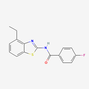 molecular formula C16H13FN2OS B2680474 N-(4-ethyl-1,3-benzothiazol-2-yl)-4-fluorobenzamide CAS No. 892854-03-4