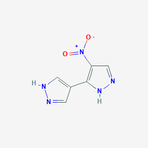 molecular formula C6H5N5O2 B2680504 4-NITRO-1H,1'H-3,4'-BIPYRAZOLE CAS No. 164668-47-7
