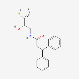 molecular formula C21H21NO2S B2680519 N-(2-hydroxy-2-(thiophen-2-yl)ethyl)-3,3-diphenylpropanamide CAS No. 1351599-04-6