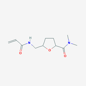 molecular formula C11H18N2O3 B2680591 N,N-dimethyl-5-[(prop-2-enamido)methyl]oxolane-2-carboxamide CAS No. 2094848-87-8