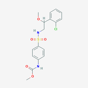 molecular formula C17H19ClN2O5S B2680602 methyl (4-(N-(2-(2-chlorophenyl)-2-methoxyethyl)sulfamoyl)phenyl)carbamate CAS No. 1795420-22-2