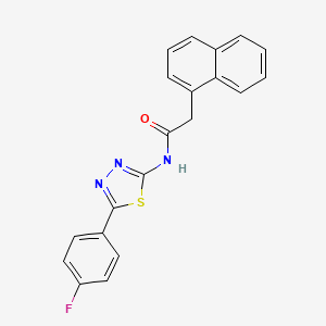 molecular formula C20H14FN3OS B2680623 N-[5-(4-fluorophenyl)-1,3,4-thiadiazol-2-yl]-2-(naphthalen-1-yl)acetamide CAS No. 392243-51-5