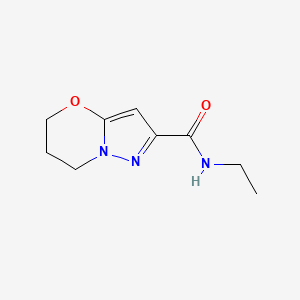 molecular formula C9H13N3O2 B2680625 N-ethyl-6,7-dihydro-5H-pyrazolo[5,1-b][1,3]oxazine-2-carboxamide CAS No. 1421469-01-3