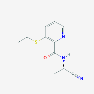 B2680638 N-[(1S)-1-Cyanoethyl]-3-ethylsulfanylpyridine-2-carboxamide CAS No. 2418593-20-9
