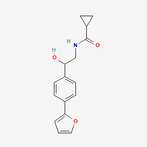 molecular formula C16H17NO3 B2680656 N-{2-[4-(furan-2-yl)phenyl]-2-hydroxyethyl}cyclopropanecarboxamide CAS No. 2097913-99-8