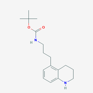 molecular formula C17H26N2O2 B2680665 Tert-butyl N-[3-(1,2,3,4-tetrahydroquinolin-5-yl)propyl]carbamate CAS No. 2490426-32-7