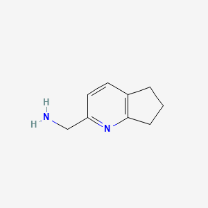 molecular formula C9H12N2 B2680671 5H-Cyclopenta[b]pyridine-2-methanamine,6,7-dihydro-(9ci) CAS No. 221137-23-1