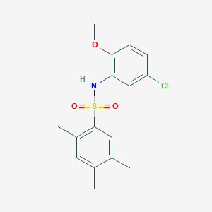molecular formula C16H18ClNO3S B2680685 N-(5-chloro-2-methoxyphenyl)-2,4,5-trimethylbenzene-1-sulfonamide CAS No. 1071418-84-2