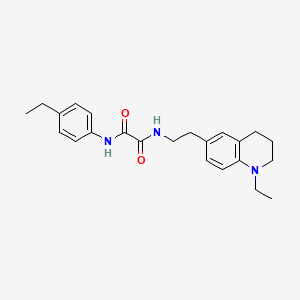 molecular formula C23H29N3O2 B2680704 N-[2-(1-ethyl-1,2,3,4-tetrahydroquinolin-6-yl)ethyl]-N'-(4-ethylphenyl)ethanediamide CAS No. 955531-42-7