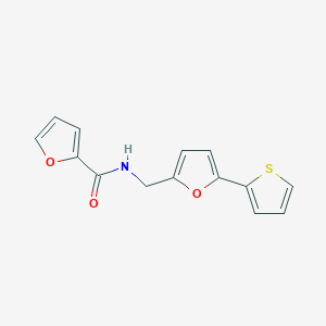 molecular formula C14H11NO3S B2680772 N-((5-(thiophen-2-yl)furan-2-yl)methyl)furan-2-carboxamide CAS No. 2034253-72-8