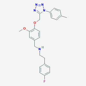 molecular formula C25H26FN5O2 B268078 N-[2-(4-fluorophenyl)ethyl]-N-(3-methoxy-4-{[1-(4-methylphenyl)-1H-tetraazol-5-yl]methoxy}benzyl)amine 