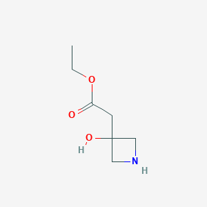 molecular formula C7H13NO3 B2680830 Ethyl 2-(3-hydroxyazetidin-3-yl)acetate CAS No. 2104248-29-3