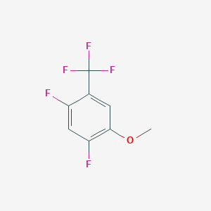 molecular formula C8H5F5O B2680831 2,4-Difluoro-5-methoxybenzotrifluoride CAS No. 1935291-66-9