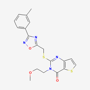 3-(2-methoxyethyl)-2-(((3-(m-tolyl)-1,2,4-oxadiazol-5-yl)methyl)thio)thieno[3,2-d]pyrimidin-4(3H)-one