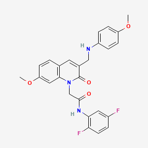 N-(2,5-difluorophenyl)-2-(7-methoxy-3-(((4-methoxyphenyl)amino)methyl)-2-oxoquinolin-1(2H)-yl)acetamide