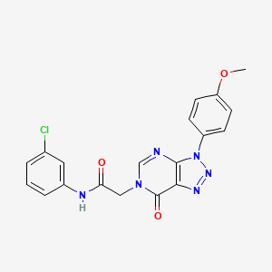 molecular formula C19H15ClN6O3 B2680879 N-(3-chlorophenyl)-2-[3-(4-methoxyphenyl)-7-oxo-3H,6H,7H-[1,2,3]triazolo[4,5-d]pyrimidin-6-yl]acetamide CAS No. 847386-87-2