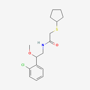 N-(2-(2-chlorophenyl)-2-methoxyethyl)-2-(cyclopentylthio)acetamide