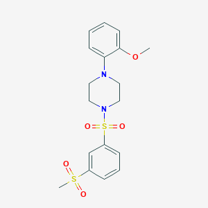 molecular formula C18H22N2O5S2 B2680906 1-(3-METHANESULFONYLBENZENESULFONYL)-4-(2-METHOXYPHENYL)PIPERAZINE CAS No. 887890-75-7