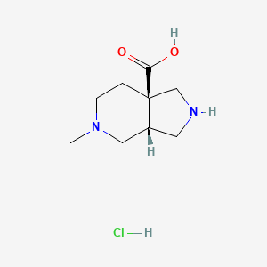molecular formula C9H17ClN2O2 B2680908 rac-(3aR,7aR)-5-methyl-octahydro-1H-pyrrolo[3,4-c]pyridine-7a-carboxylic acid hydrochloride CAS No. 1969288-71-8