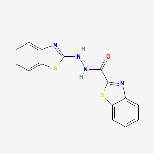 molecular formula C16H12N4OS2 B2680955 N'-(4-methyl-1,3-benzothiazol-2-yl)-1,3-benzothiazole-2-carbohydrazide CAS No. 851977-95-2