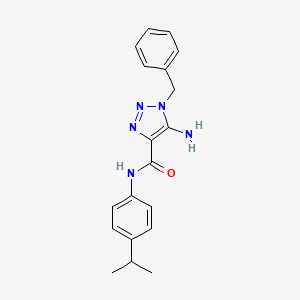 molecular formula C19H21N5O B2680963 5-amino-1-benzyl-N-(4-isopropylphenyl)-1H-1,2,3-triazole-4-carboxamide CAS No. 899750-02-8