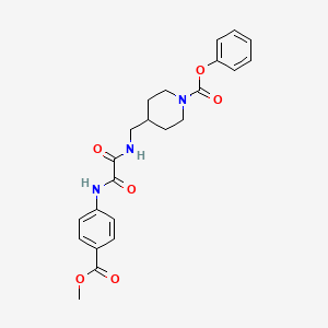 molecular formula C23H25N3O6 B2680964 phenyl 4-[({[4-(methoxycarbonyl)phenyl]carbamoyl}formamido)methyl]piperidine-1-carboxylate CAS No. 1235049-65-6